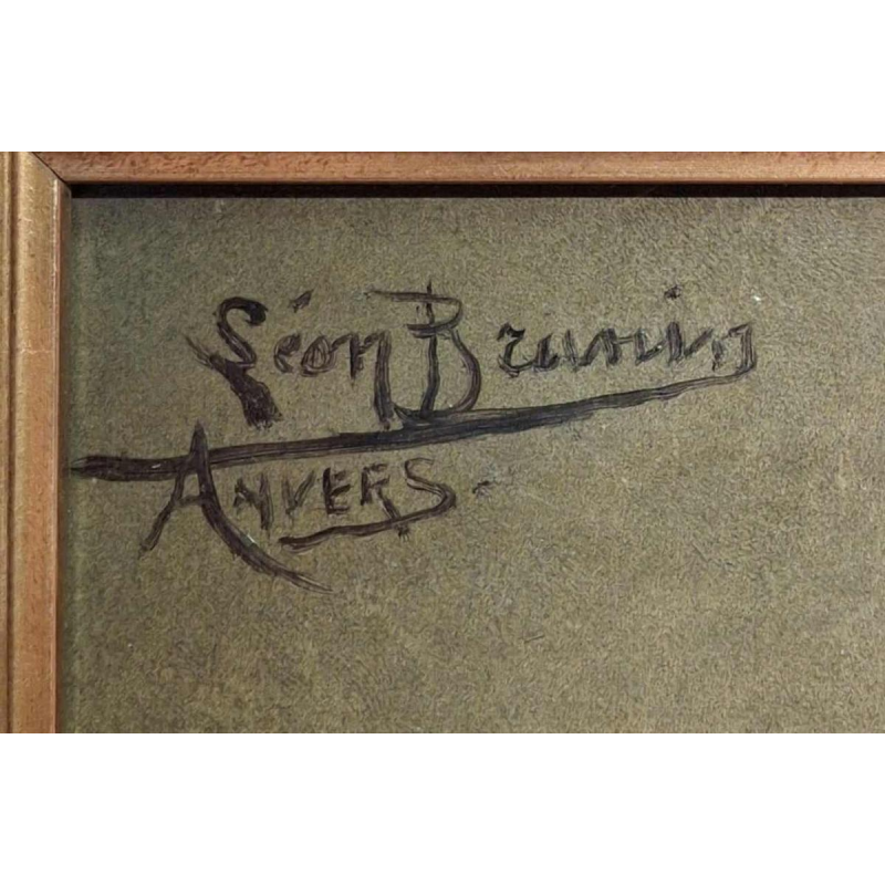 Léon Brunin ‘The scientist ’ portrait painting, oil on canvas, early 20th c