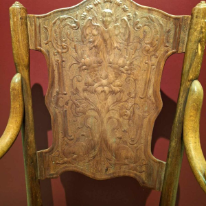 Jacob & Josef Kohn, chaise / fauteuil en bois courbé, Autriche fin XIXe s