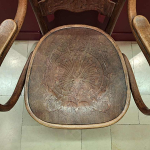 Jacob & Josef Kohn, gebogen houten stoel / fauteuil, Oostenrijk, eind 19e eeuw