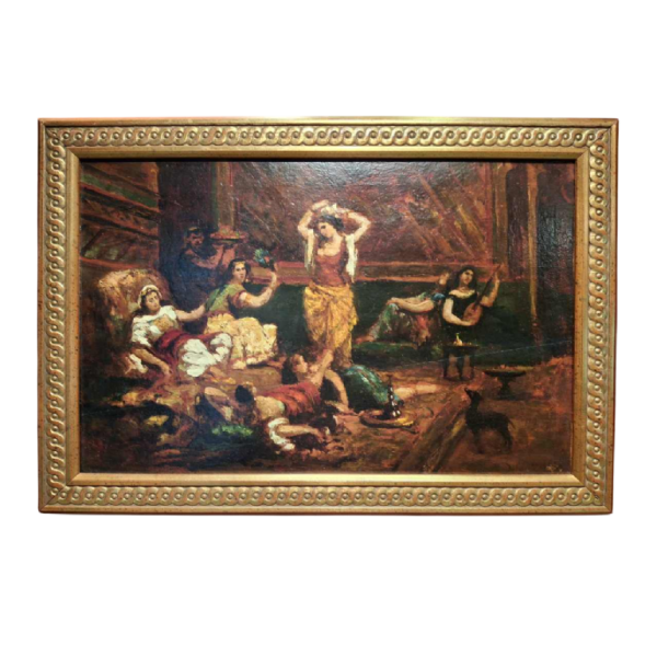 Adolphe Monticelli 'Danse orientale' tableau huile sur panneau, XIXe s