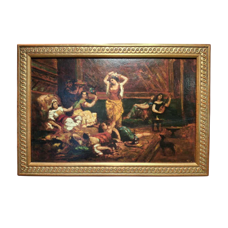 Adolphe Monticelli 'Danse orientale' tableau huile sur panneau, XIXe s
