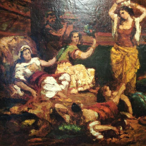 Adolphe Monticelli 'Danse orientale' tableau huile sur panneau, XIXe s