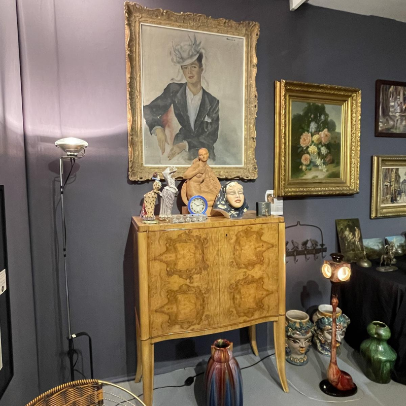 Suzanne Bonhivers “Portrait of a Lady” oil on canvas, 1942