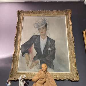 Suzanne Bonhivers “Portret van een dame” olieverf op doek, 1942