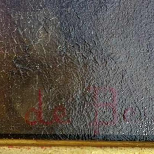 Pascal De Beucker “Nature morte, bouquet de fleurs“ tableau huile sur toile, début XXe s