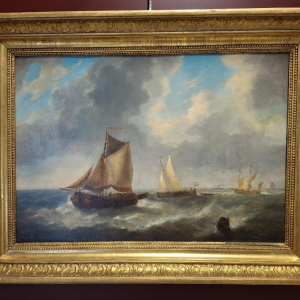 Charles-Louis Verboeckhoven, marine huile sur toile, XIXe s