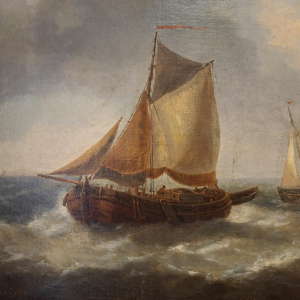 Charles-Louis Verboeckhoven, marine huile sur toile, XIXe s