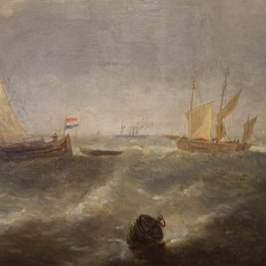 Charles-Louis Verboeckhoven, marine huile sur toile, XIXe s