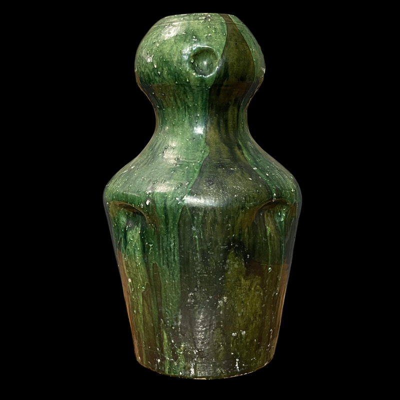 Arthur Craco & Emile Declercq, grand vase vert Art Nouveau, ca 1900