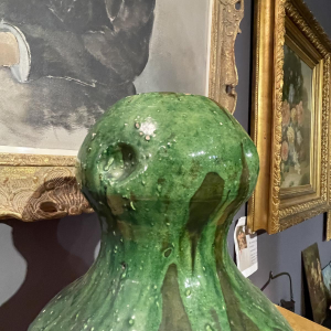 Arthur Craco & Emile Declercq, grand vase vert Art Nouveau, ca 1900