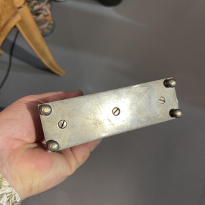 Hamilton & Inches, Art Deco 8-daagse klok, blauw geëmailleerd guilloché, vernikkeld staal, circa 1930