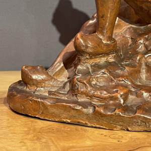 Angelo Hecq “Vrouwen in de mijn, in de inspanning” terracotta sculptuur, ca. 1920