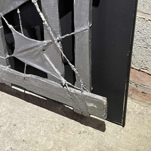 MACKOWIAK ERWIN, abstract schilderij, Belgische compositie sculptuur, beschilderd hout, touw, stof, 1963