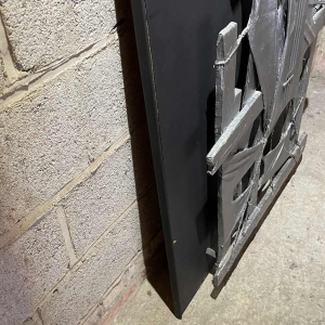 MACKOWIAK ERWIN, abstract painting, Belgian composition sculpture, painted wood, rope, fabric, 1963