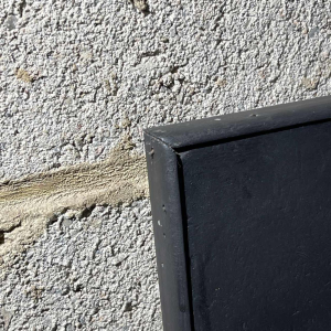 MACKOWIAK ERWIN, abstract schilderij, Belgische compositie sculptuur, beschilderd hout, touw, stof, 1963