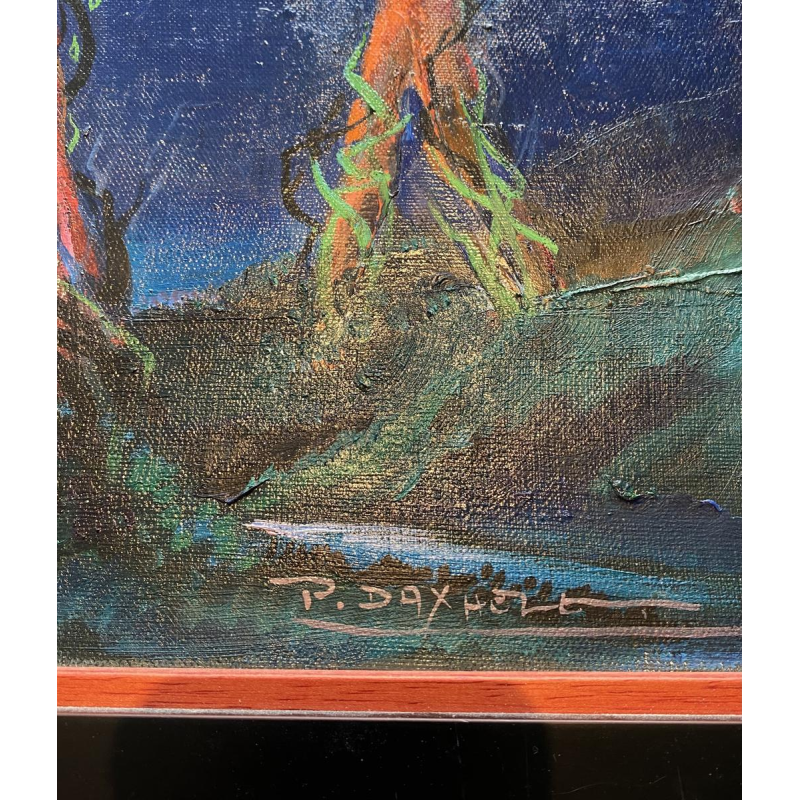 Paul Daxhelet, vrouwendans, expressionistisch schilderij, olieverf op doek