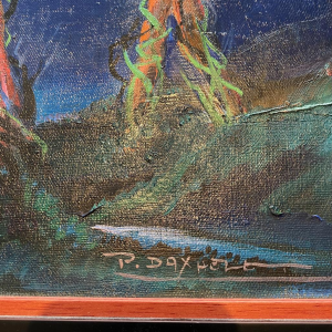 Paul Daxhelet, vrouwendans, expressionistisch schilderij, olieverf op doek