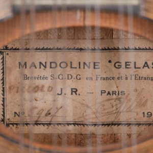 Mandoline Gelas à double table de 1927, instrument de musique numéroté 5947 et estampillé