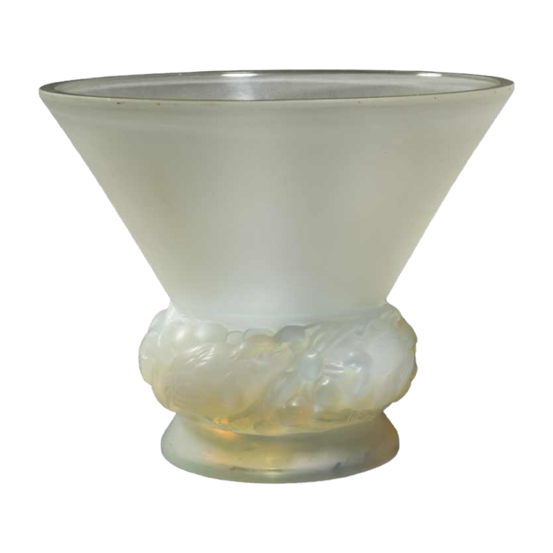 Vase « PINSONS » «(1930) de RENE LALIQUE (1860-1945) :