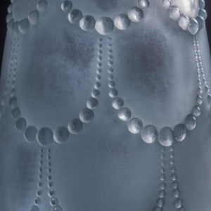 RENE LALIQUE, "PERLES" toilet brush set, No. 1 perfume bottle