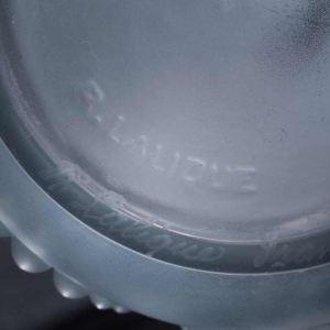 RENE LALIQUE, "PERLES" toilet brush set, No. 1 perfume bottle