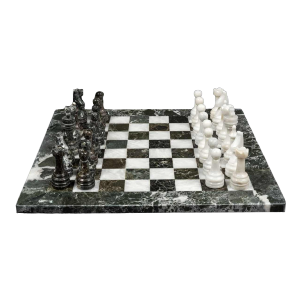 Chess Game White and Black Marble