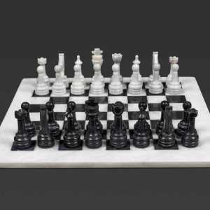 Chess Game White and Black Marble: