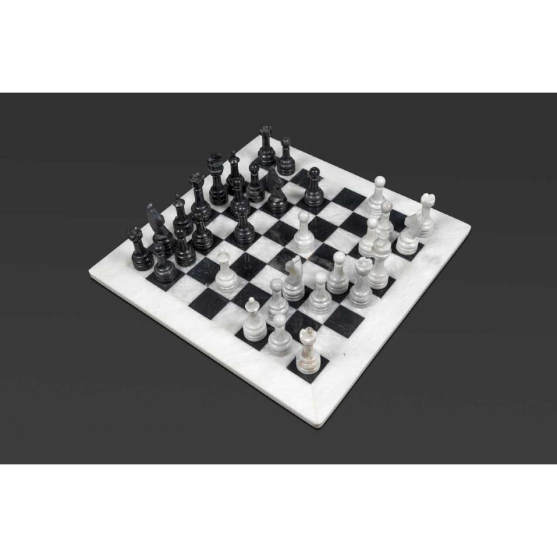 Chess Game White and Black Marble: