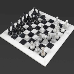 Chess Game White and Black Marble:
