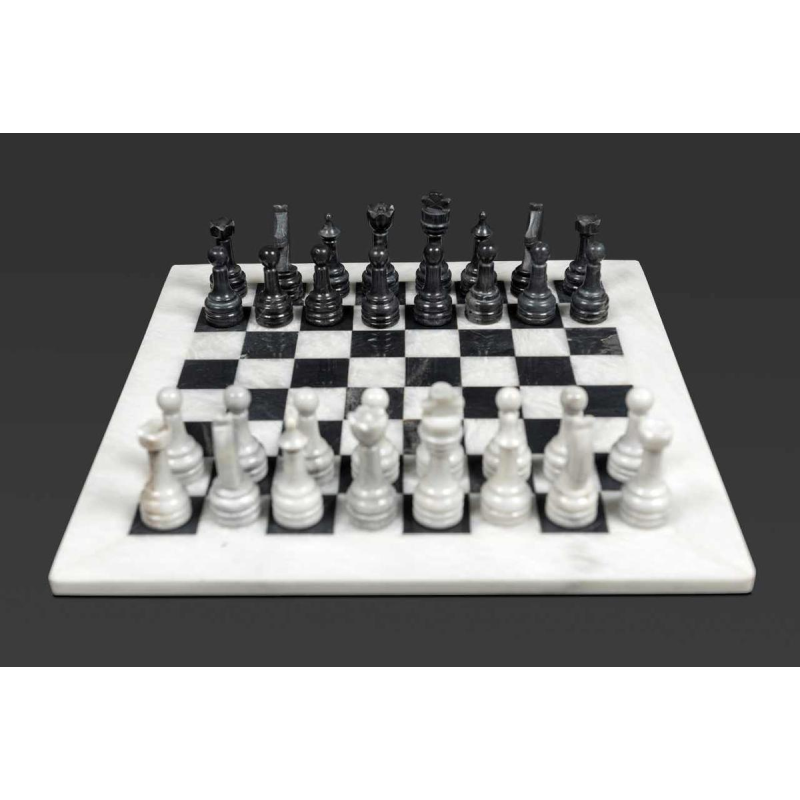 Chess Game White and Black Marble: