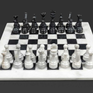 Chess Game White and Black Marble: