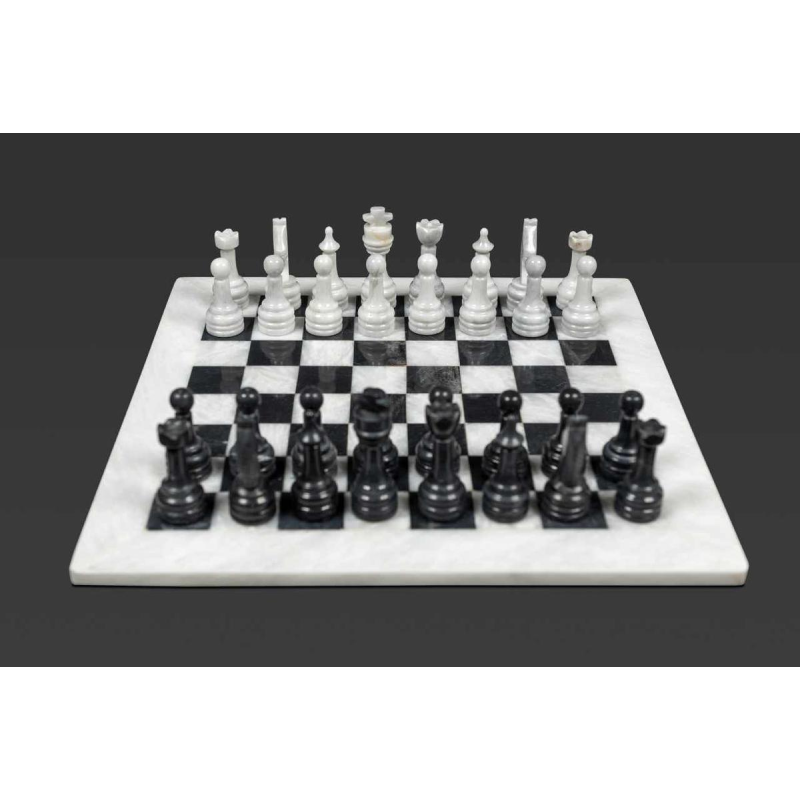 Chess Game White and Black Marble: