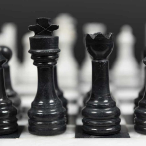 Chess Game White and Black Marble: