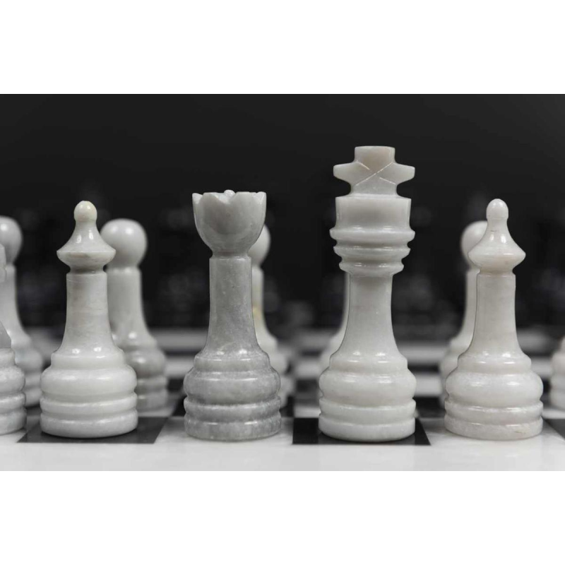 Chess Game White and Black Marble:
