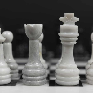 Chess Game White and Black Marble: