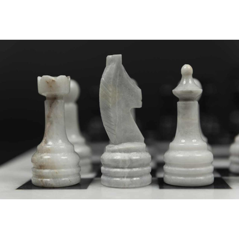Chess Game White and Black Marble: