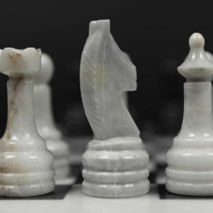 Chess Game White and Black Marble:
