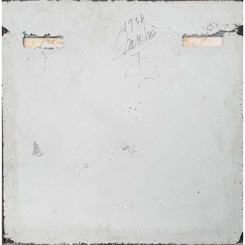 Bas-relief in mixed materials "TOM BABY'S HANDS" (1988):