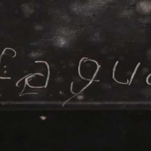 PIERRE LE FAGUAYS 'De trofee' gietijzeren sculptuur met groen patina, 20ste eeuw