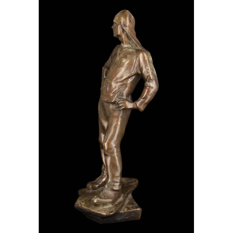 Constantin Meunier Le débardeur d'Anvers patinated bronze sculpture, ca 1890