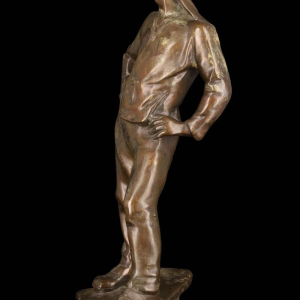 Constantin Meunier Le débardeur d'Anvers patinated bronze sculpture, ca 1890