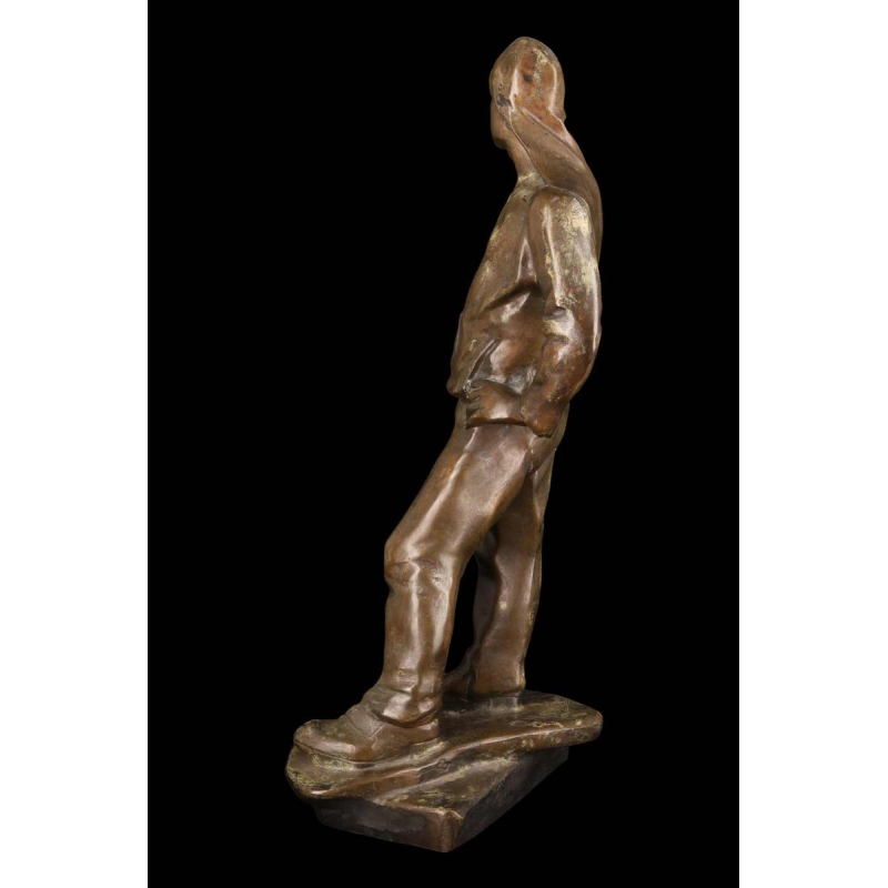Constantin Meunier Le débardeur d'Anvers patinated bronze sculpture, ca 1890