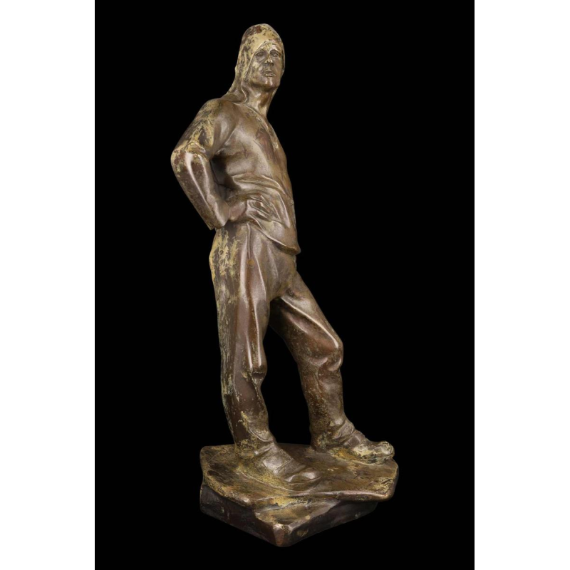 Constantin Meunier Le débardeur d'Anvers gepatineerd brons sculptuur, ca 1890