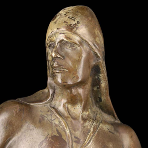 Constantin Meunier "Le débardeur d'Anvers' sculpture en bronze patiné, ca 1890