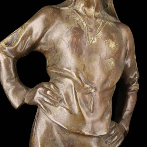 Constantin Meunier "Le débardeur d'Anvers' sculpture en bronze patiné, ca 1890