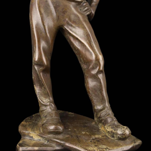 Constantin Meunier "Le débardeur d'Anvers' sculpture en bronze patiné, ca 1890