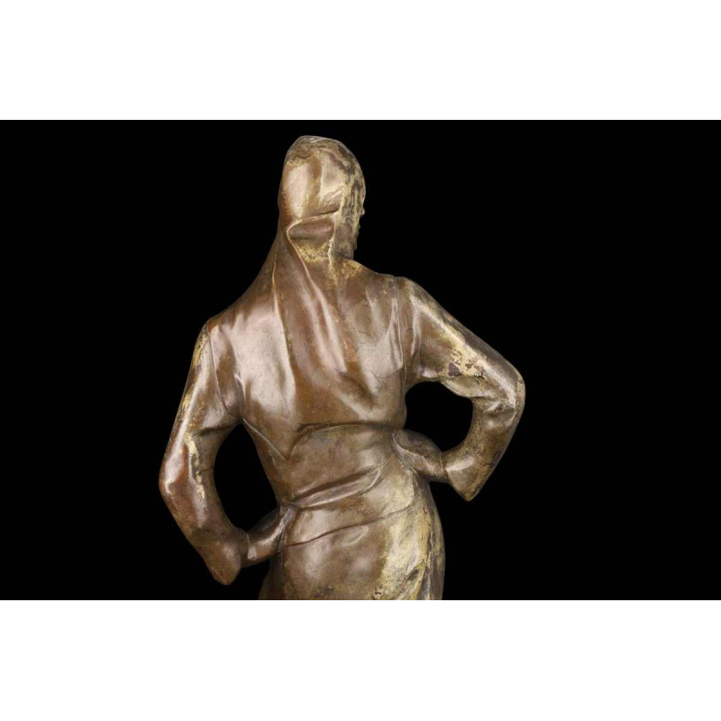 Constantin Meunier "Le débardeur d'Anvers' sculpture en bronze patiné, ca 1890