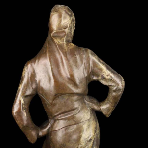 Constantin Meunier "Le débardeur d'Anvers' sculpture en bronze patiné, ca 1890