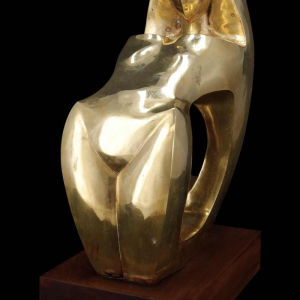 Jannu 'Abstract nude' contemporary bronze sculpture