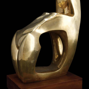 Jannu 'Nue abstraite' sculpture contemporaine en cuivre